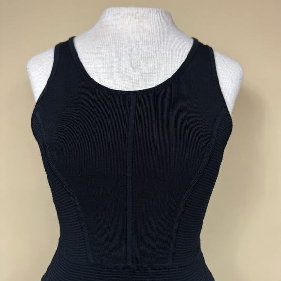 Milly Knit Paneled Sleeveless Fit & Flare Mini Dress in Black Size Small - Picture 11 of 14